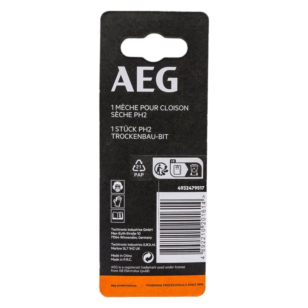 Бита по гипсокартону РН2, 25 мм AEG ASDPH2251 4932479517 — фото 2