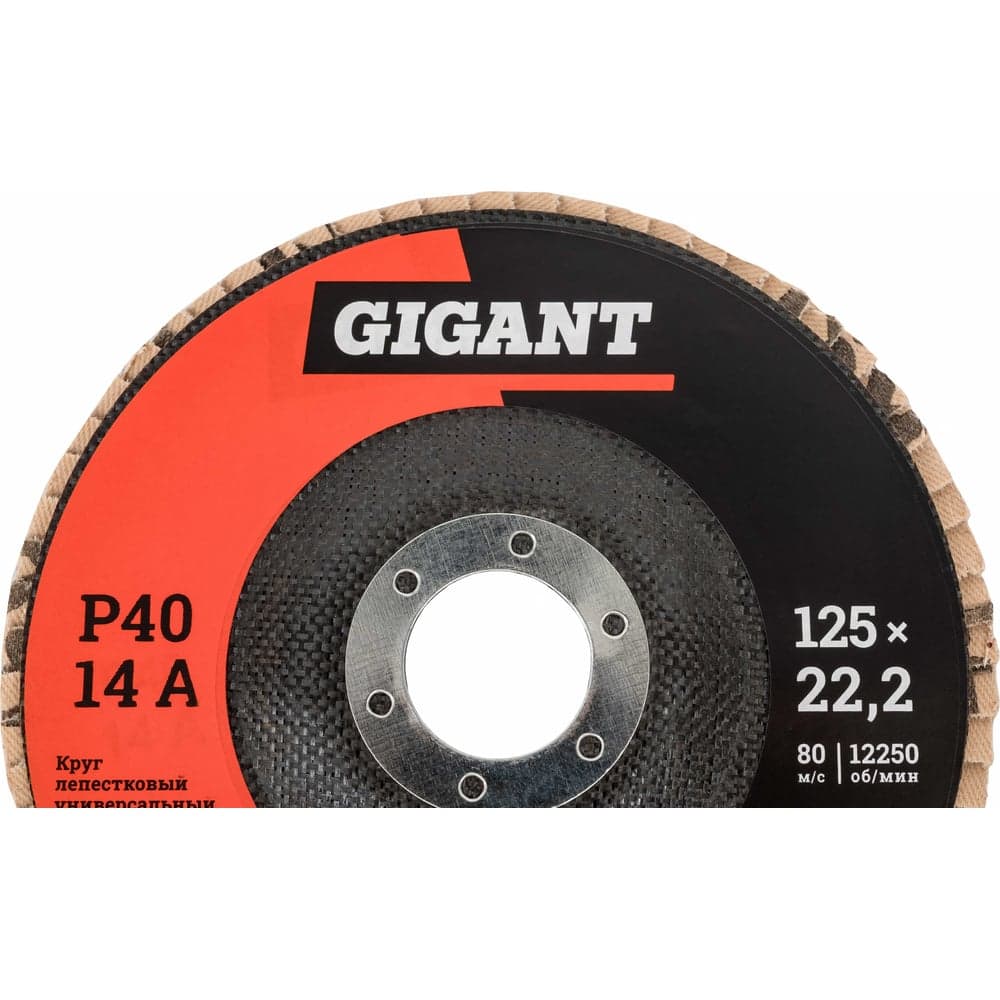 Круг лепестковый торцевой 125x22,2 упаковка 10шт. Gigant GRF-40-10 — фото 4