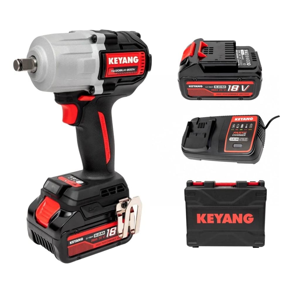 Аккумуляторный ударный гайковерт KEYANG IW20BLH-800V (Set)