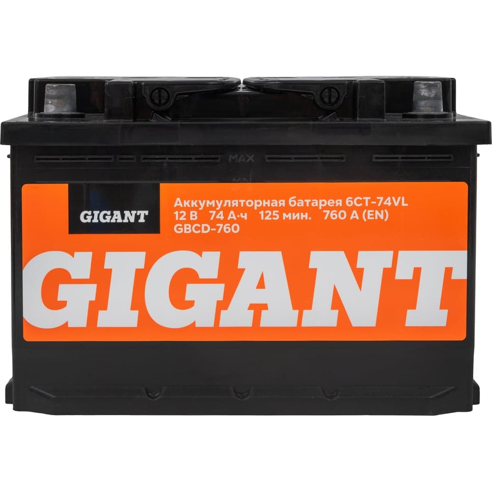 Аккумуляторная батарея GIGANT 6СТ-74VL 760 A GBCD-760 — фото 1