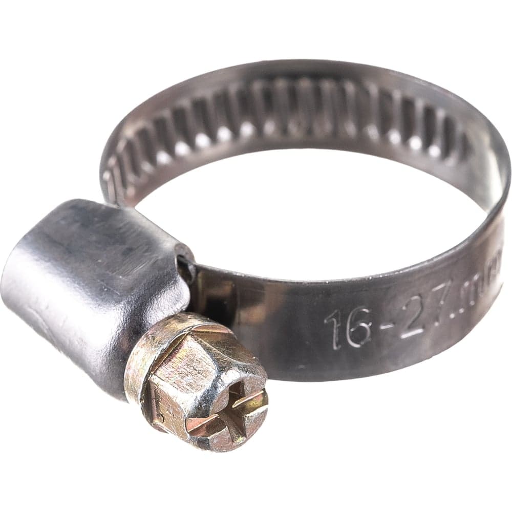 Червячный хомут нерж Gigant 16-27 мм/9 W2, 25 шт G/1/43 — фото 2