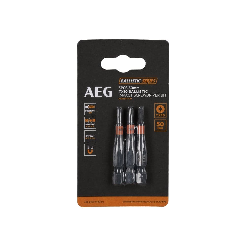 Биты ударные AAK503TX10 (3 шт; TX10; 50 мм) AEG 4932479186
