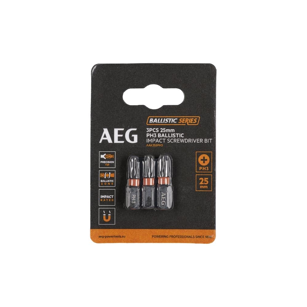 Биты ударные AAK253PH3 (3 шт; PH3; 25 мм) AEG 4932479169