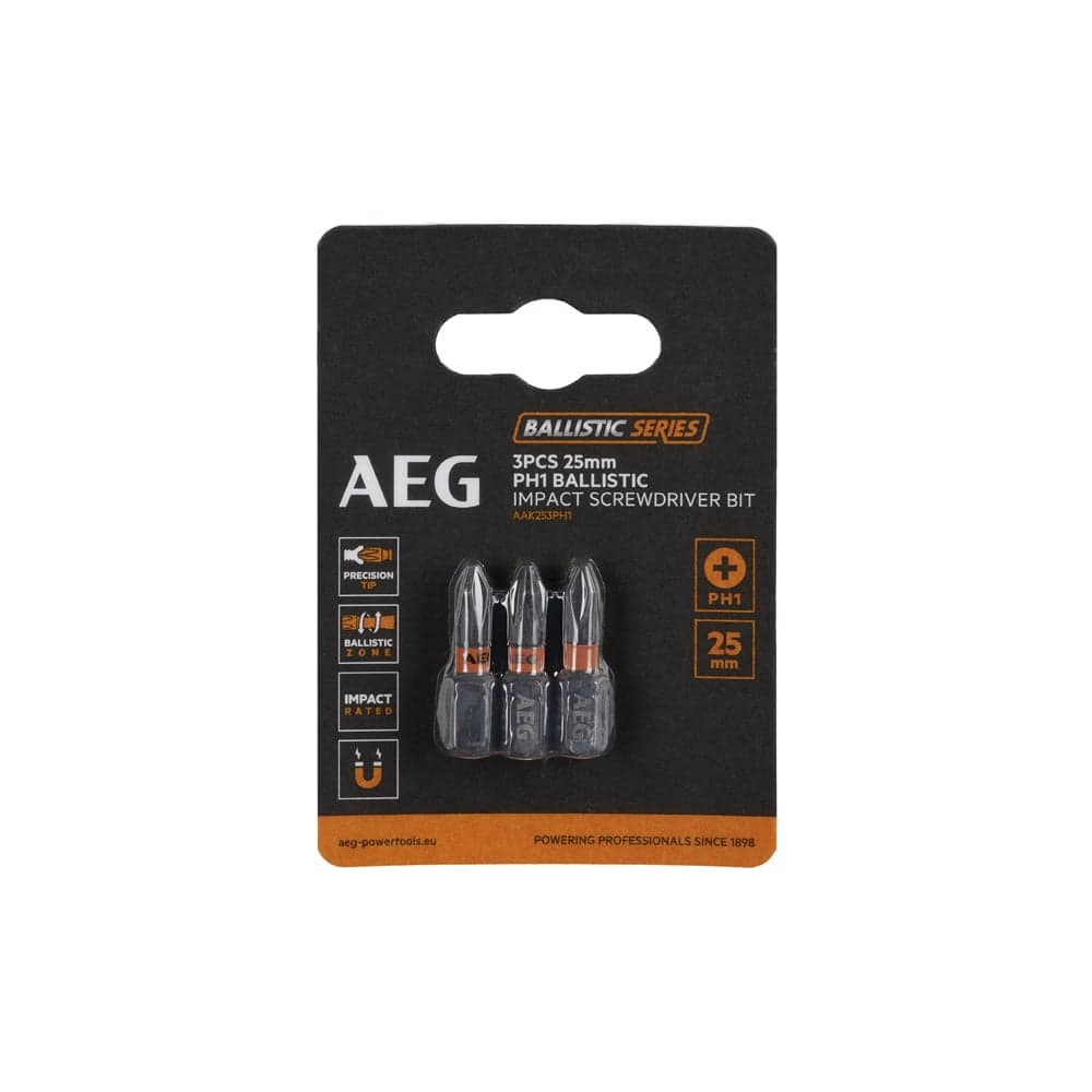 Биты ударные AAK253PH1 (3 шт; PH1; 25 мм) AEG 4932479167