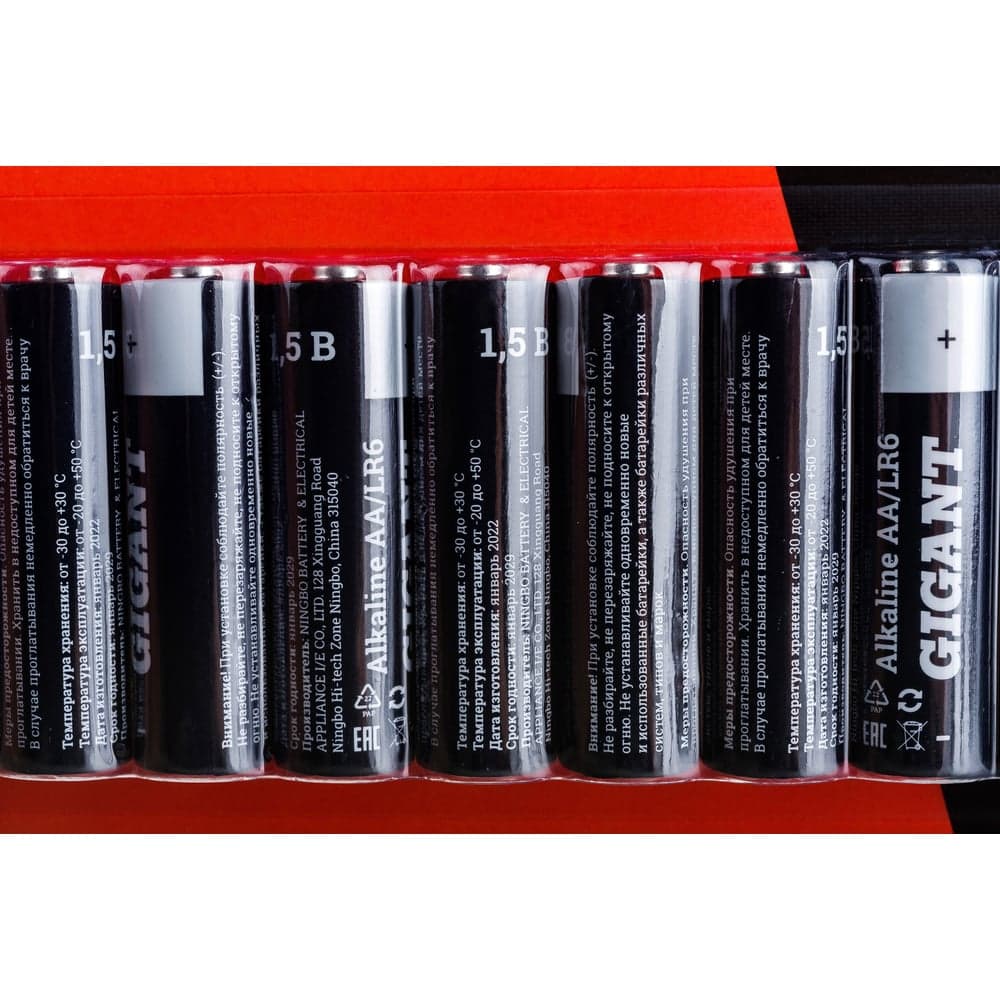 Батарейка Gigant Alkaline АА/LR6 блистер 12 шт. GBA-2A-12 — фото 4
