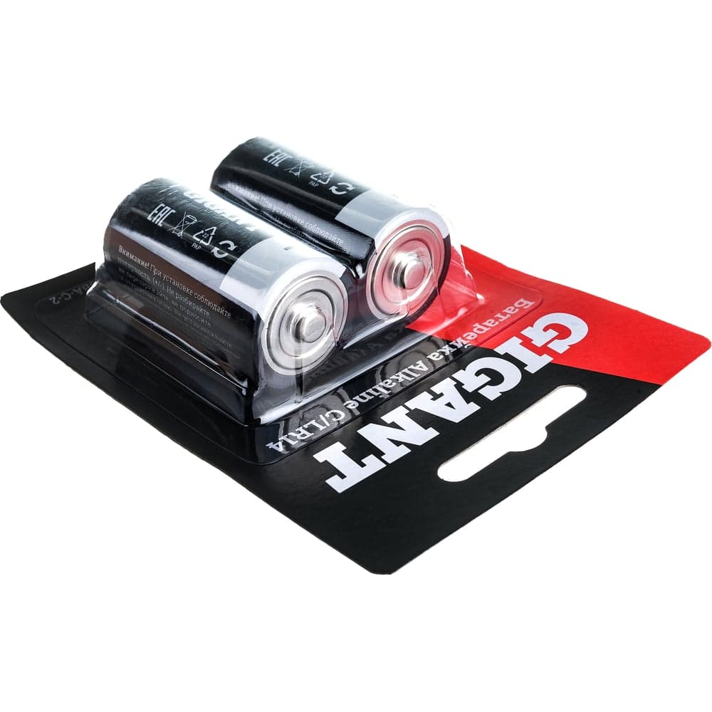 Батарейка Gigant Alkaline C/LR14 блистер 2 шт. GBA-С-2 — фото 3