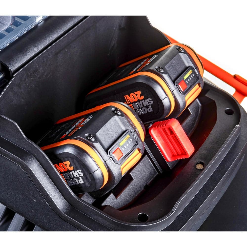 Аккумуляторная самоходная газонокосилка WORX 40 В, АКБ 4 А*ч х2, ЗУ 2А х2 WG749E — фото 8