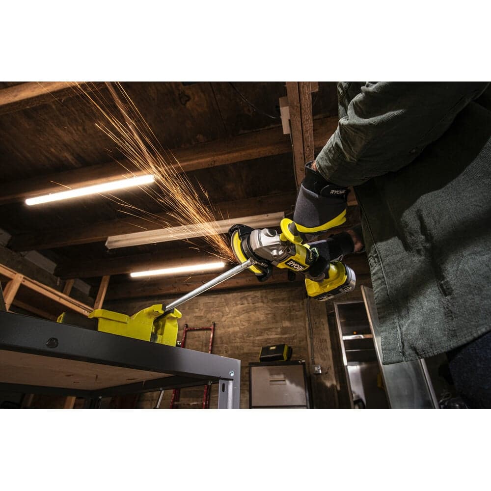 Бесщеточная углошлифмашина Ryobi ONE+ RAG18X-0 5133005011 — фото 6
