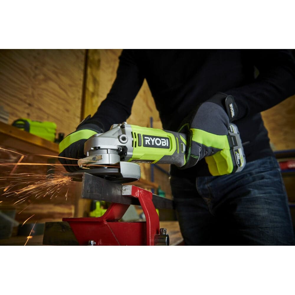 Углошлифмашина Ryobi ONE+ RAG18115-0 5133005402 — фото 4