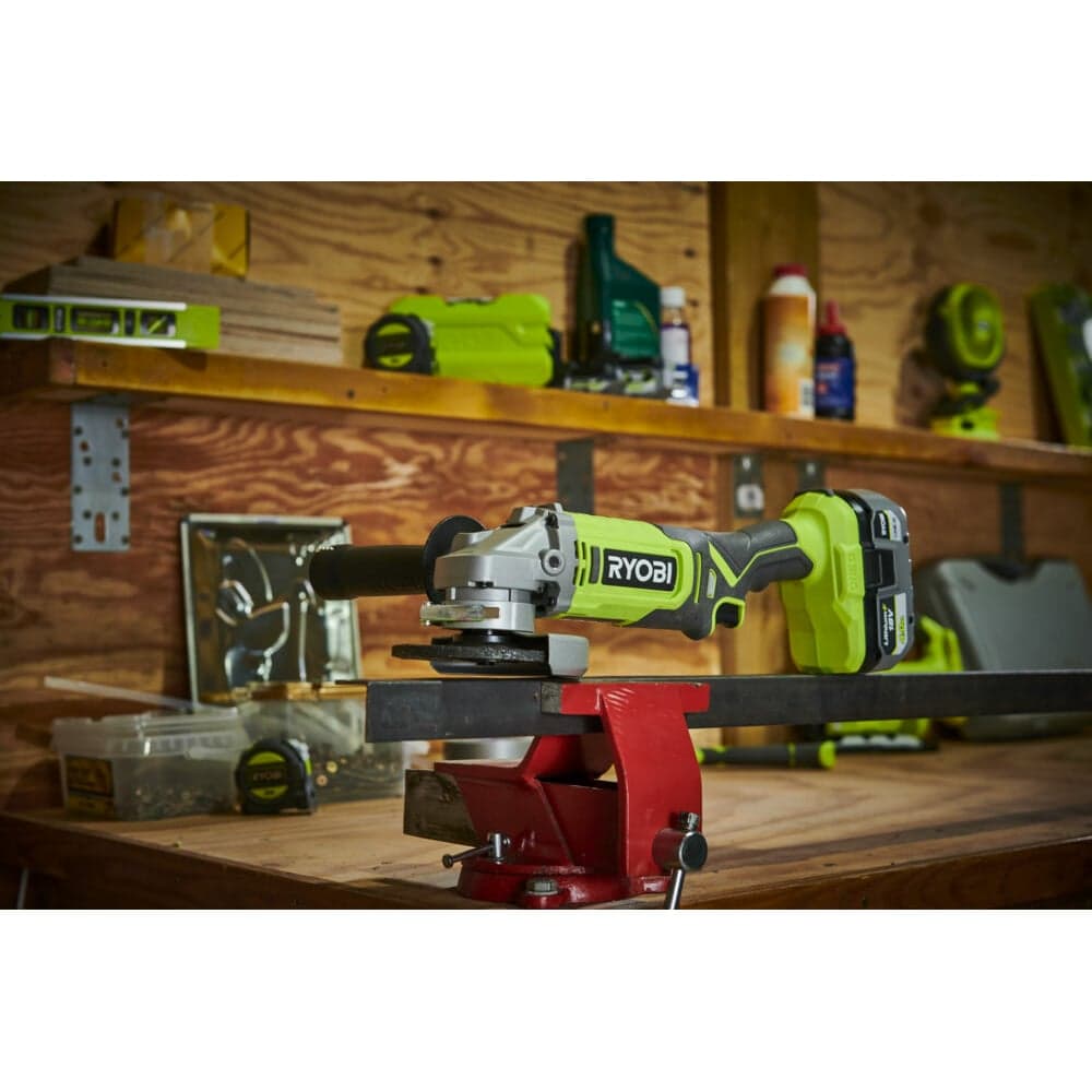 Углошлифмашина Ryobi ONE+ RAG18115-0 5133005402 — фото 6