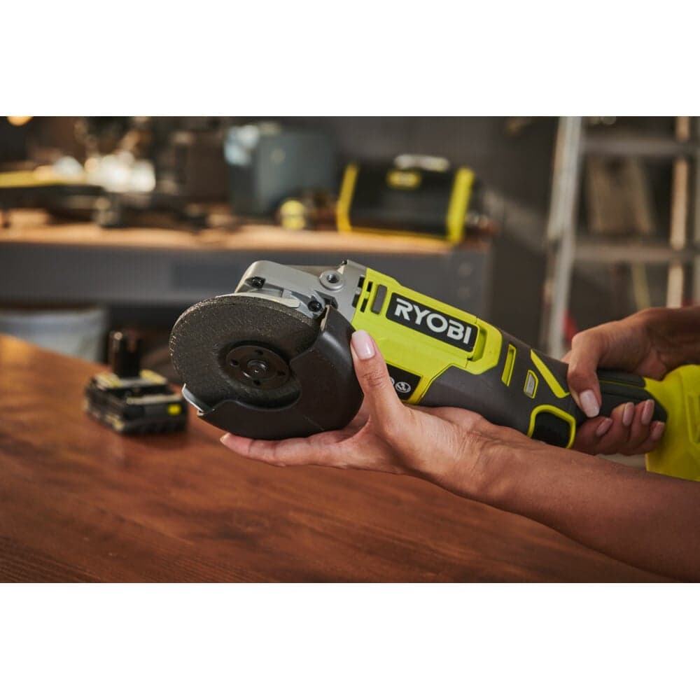 Углошлифмашина Ryobi ONE+ RAG18115-0 5133005402 — фото 11