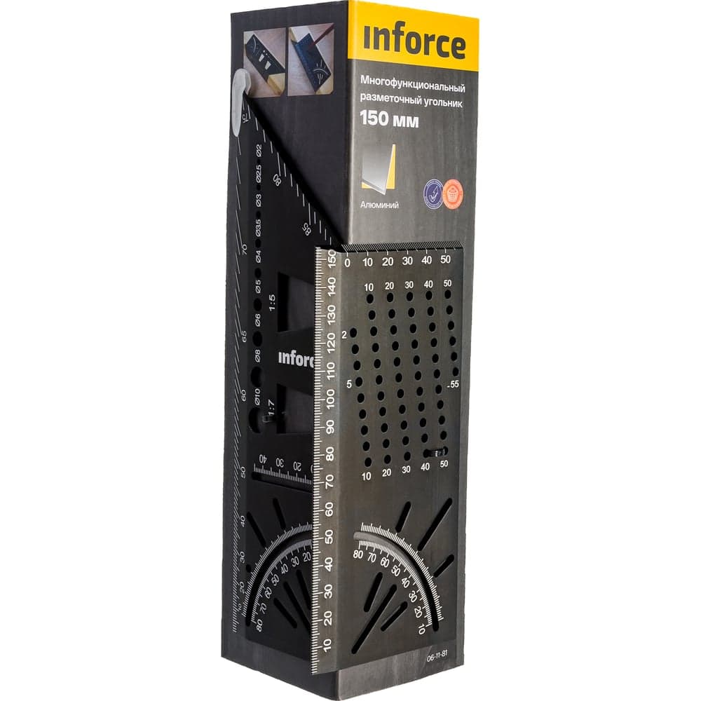 Многофункциональный разметочный угольник Inforce 150 мм 06-11-81 — фото 7