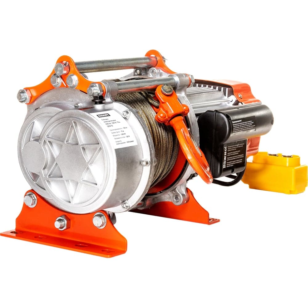 Электрическая лебедка Gigant 500/1000 кг, 220 В, 70/35 м, Диаметр троса 6мм, GEW-01 — фото 4