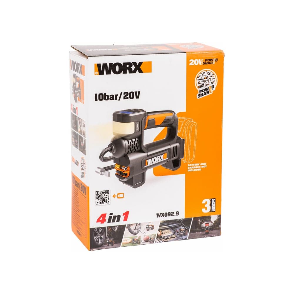 Аккумуляторный насос с фонарем WORX 20 В, без АКБ и ЗУ WX092.9 — фото 3