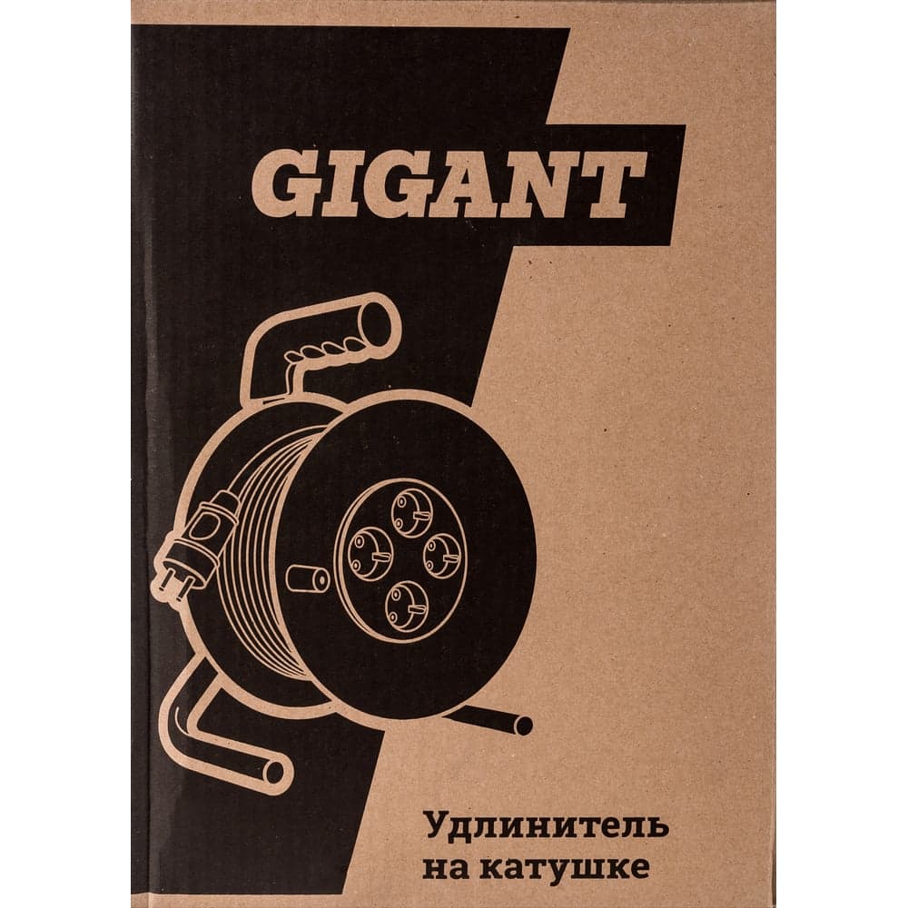 Удлинитель Gigant ПВС 2x1,5 50м на катушке 80071 — фото 6