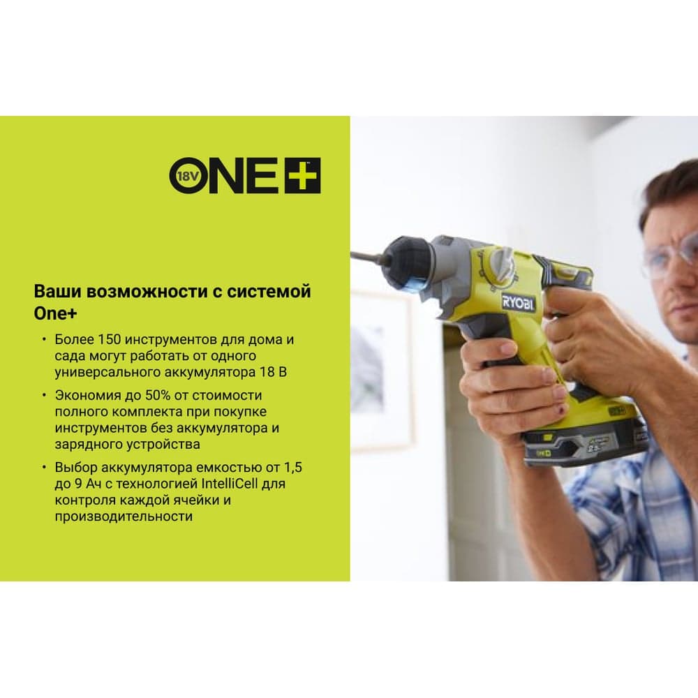 Перфоратор Ryobi ONE+ R18SDS-0 5133002305 — фото 4