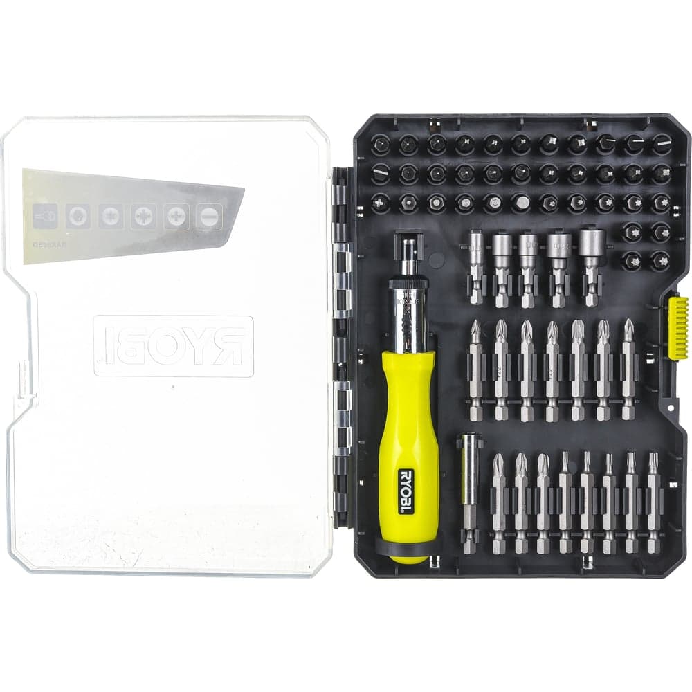 Отвертка с набором бит и торцевых головок 59шт Ryobi RAK59SD 5132002251 — фото 5