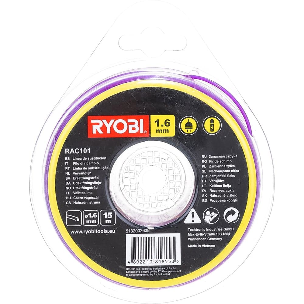 Леска для триммеров (1,6 мм; 15 м; круг) Ryobi RAC101 5132002638 — фото 6