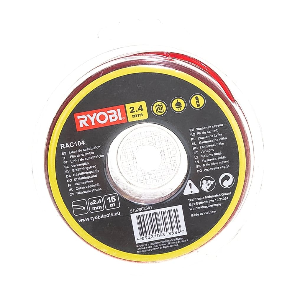 Леска для триммеров (2,4 мм; 15 м; круг) Ryobi RAC104 5132002641 — фото 3