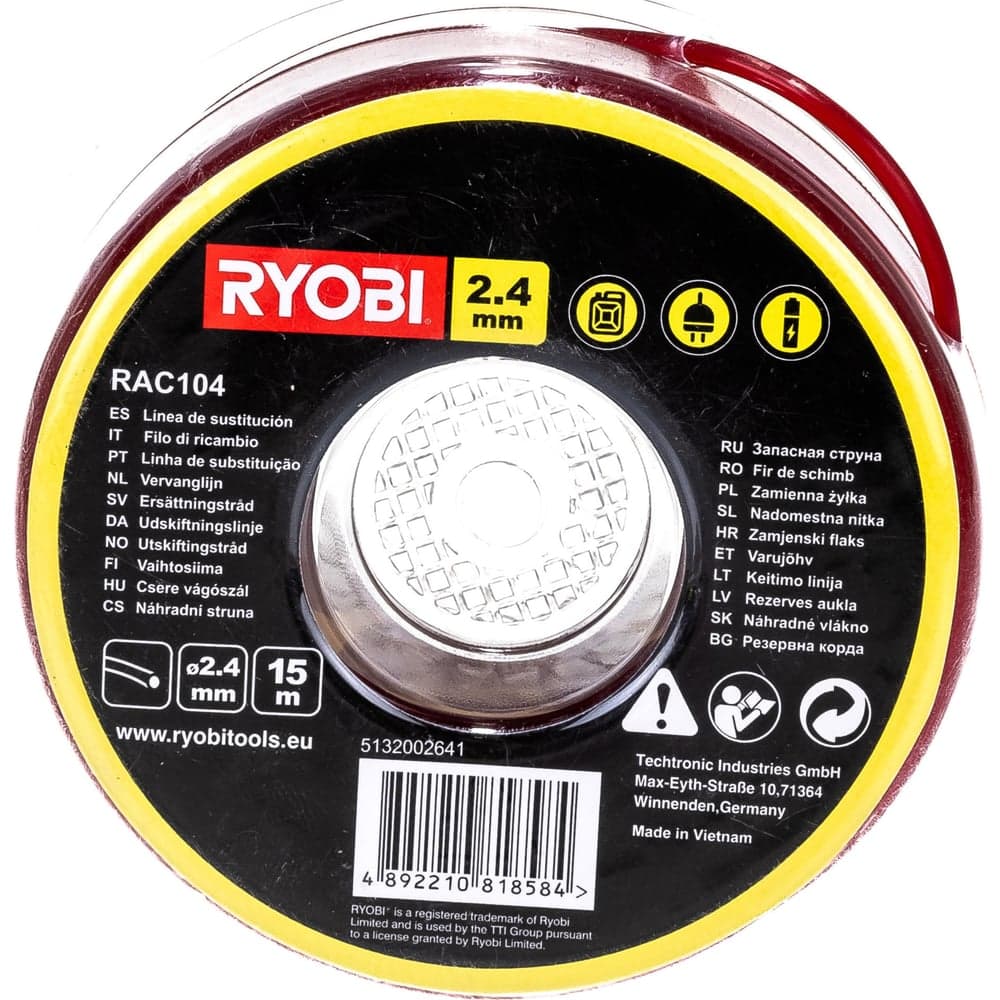 Леска для триммеров (2,4 мм; 15 м; круг) Ryobi RAC104 5132002641 — фото 8