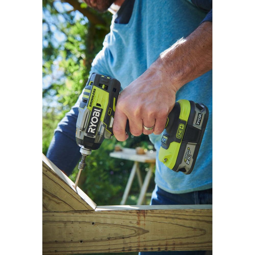 Импульсный бесщеточный винтоверт Ryobi ONE+ R18IDBL-0  без аккумулятора в комплекте 5133002662 — фото 5