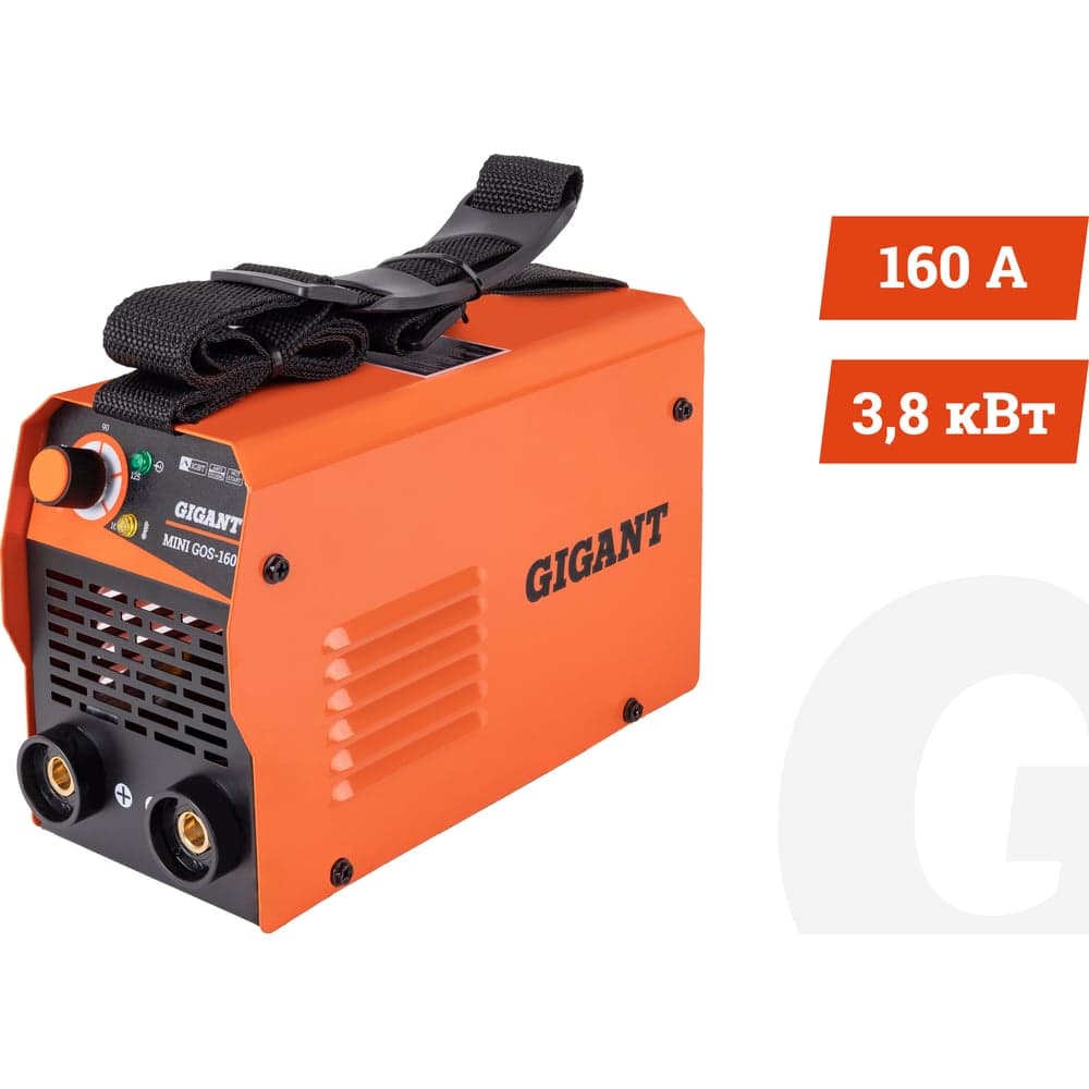 Сварочный инвертор (160 А; кабель 1.5+1.35 м; ПВ 60%) Gigant MMA MINI GOS-160 — фото 2