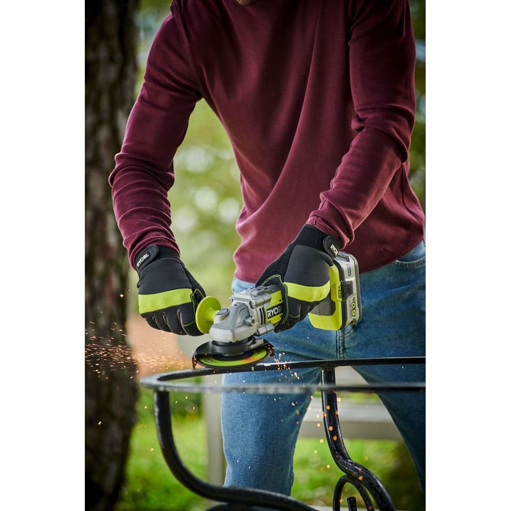 Углошлифмашина бесщеточная Ryobi ONE+ R18AG7-0  без аккумулятора в комплекте 5133002852 — фото 13