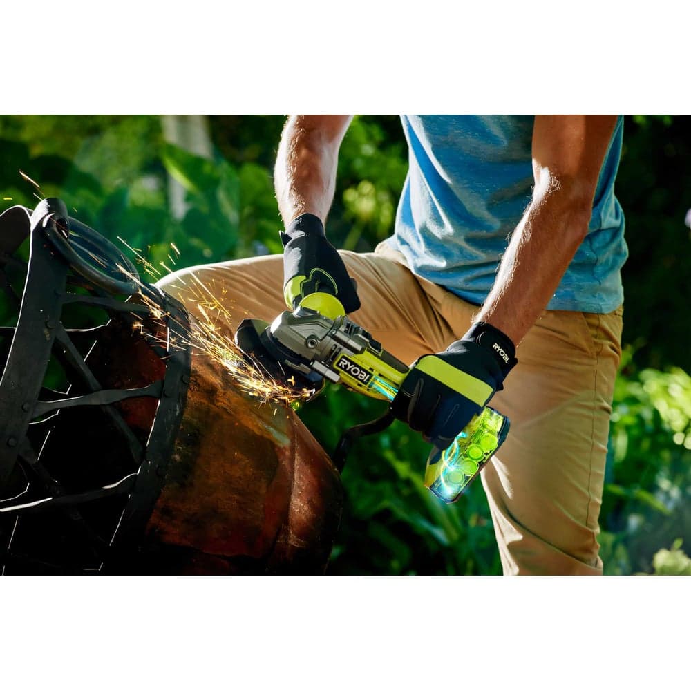 Углошлифмашина бесщеточная Ryobi ONE+ R18AG7-0  без аккумулятора в комплекте 5133002852 — фото 18