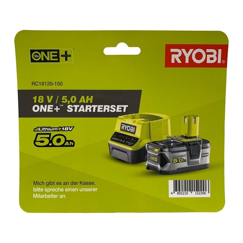 Набор Ryobi ONE+ RC18120-150 5133003366 аккумулятор (18 В; 5.0 А*ч; Li-Ion) и зарядное устройство RC18120 — фото 3