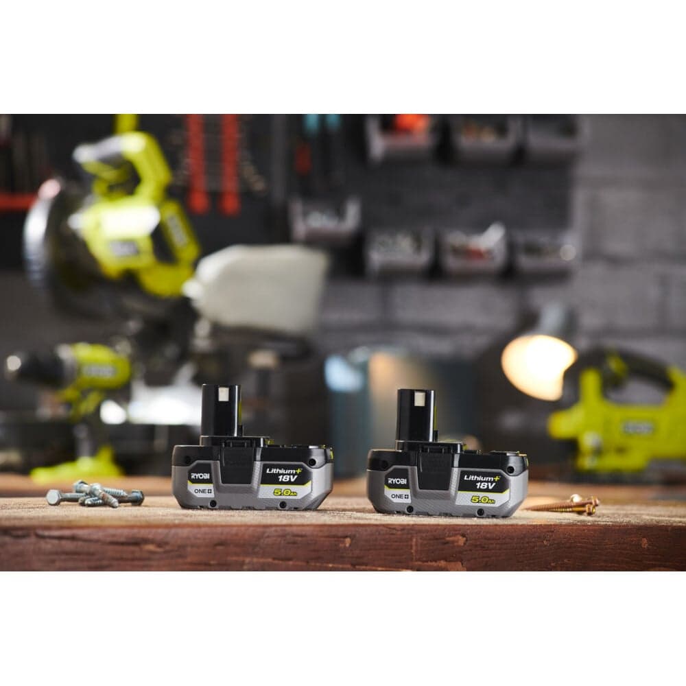 Набор Ryobi ONE+ RC18120-250 5133003364 аккумулятор (18 В; 5.0 А*ч; Li-Ion) 2 шт. и зарядное устройство RC18120 — фото 4