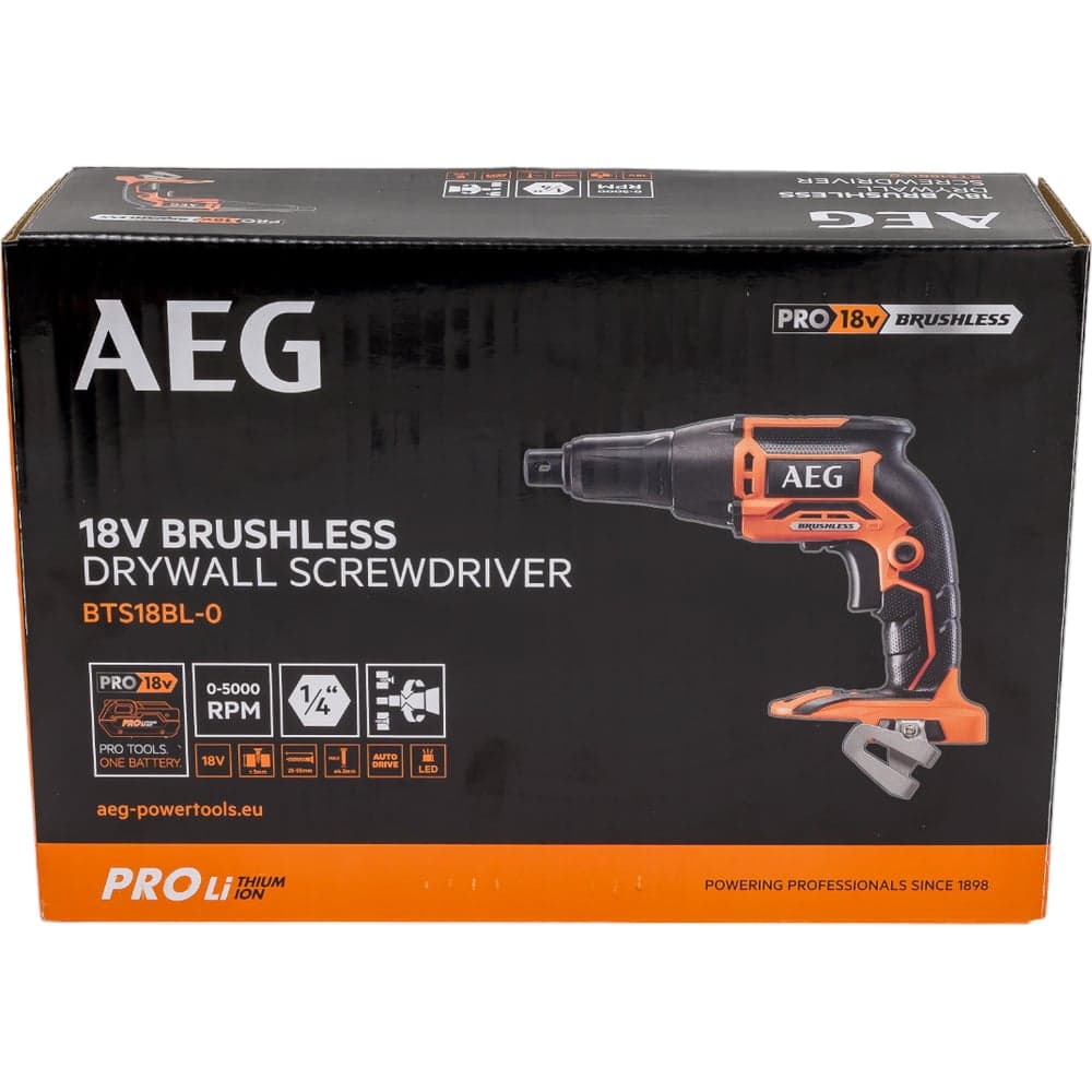Бесщеточный шуруповерт для гипсокартона AEG BTS18BL-0  18В без аккумулятора в комплекте 4935459620 — фото 14