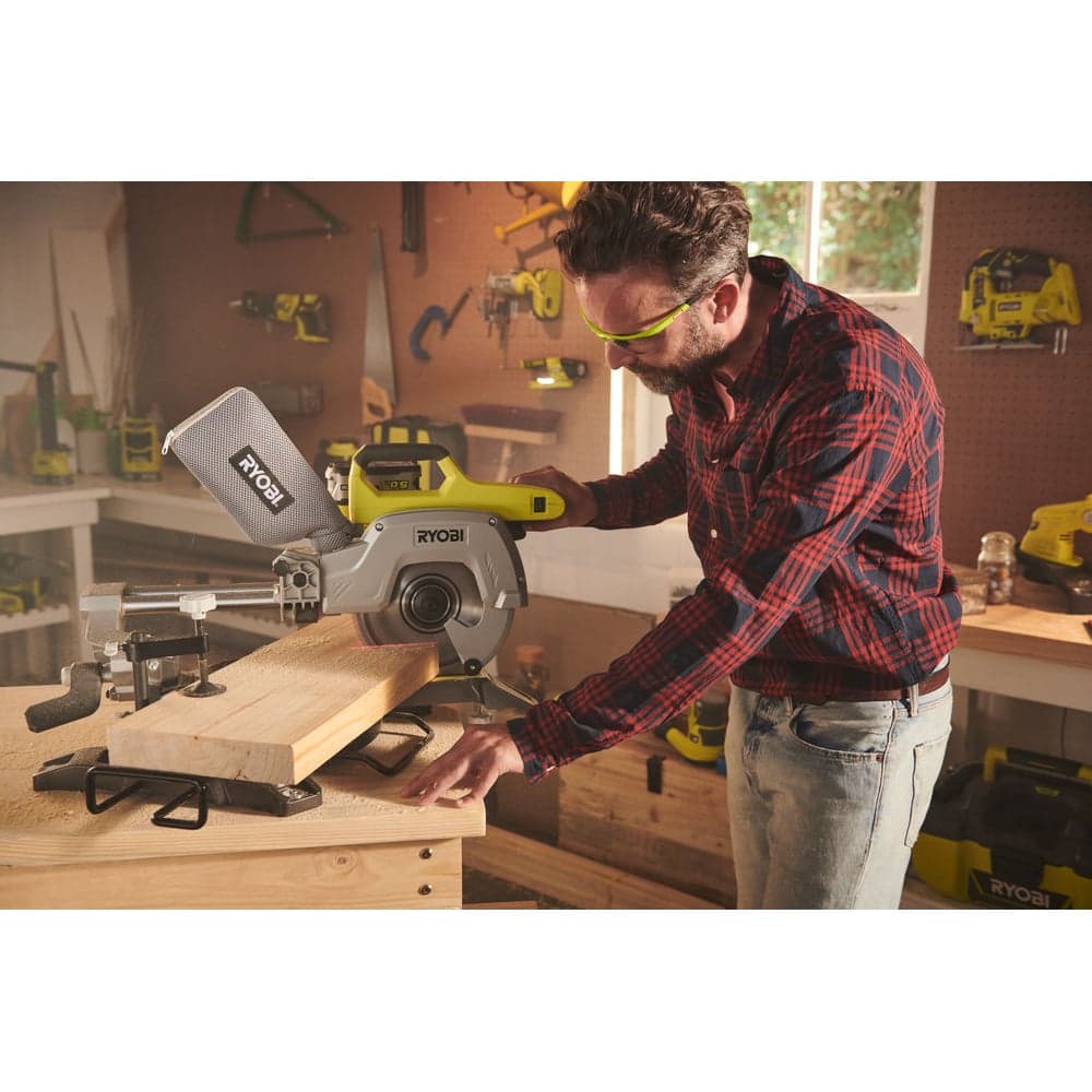 Аккумуляторная торцовочно-усовочная пила Ryobi ONE+ R18MS216-0 5133003597 — фото 9