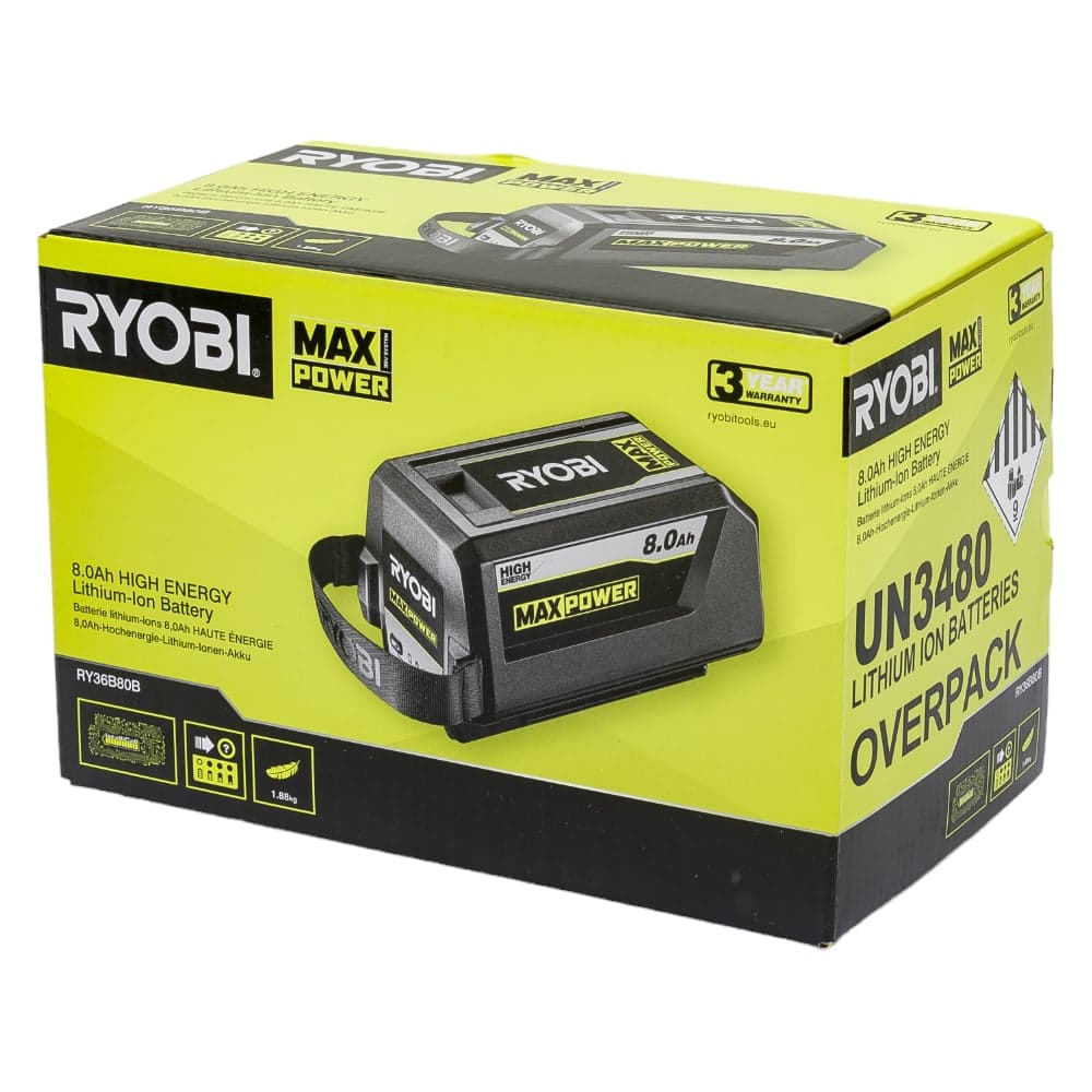 Аккумулятор RY36B80B 36В, 8 А*ч Ryobi 5133005911 — фото 3