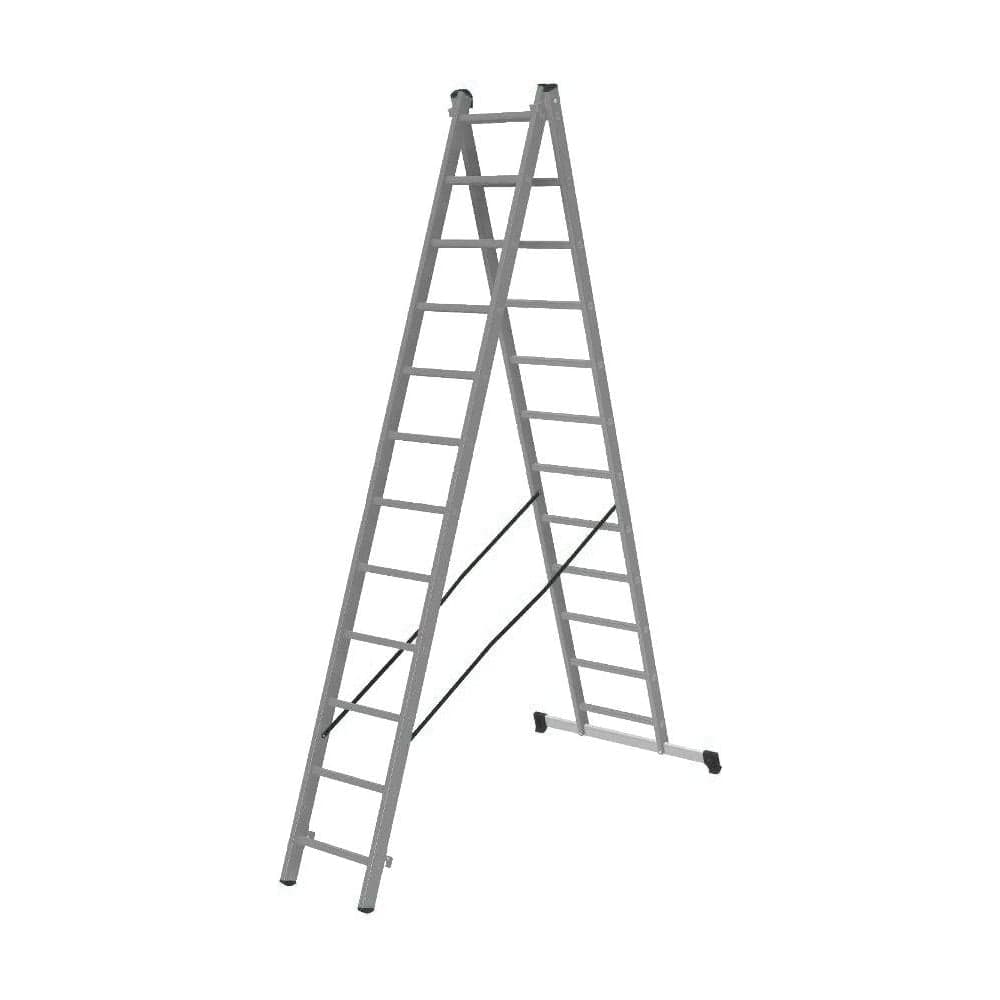 Двухсекционная лестница 12 ступеней Gigant L-02 2х12