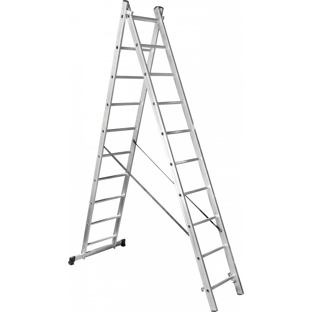 Двухсекционная лестница 10 ступеней Gigant L-02 2х10