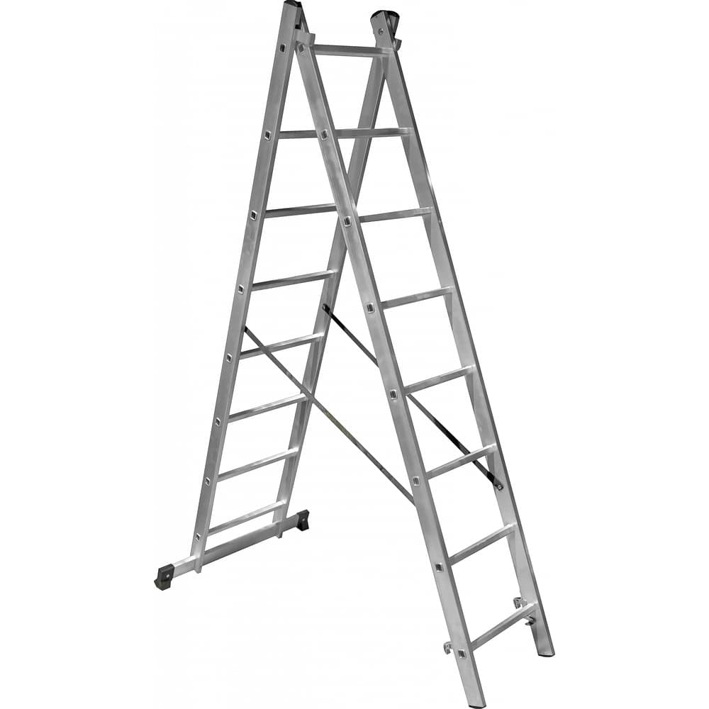 Двухсекционная лестница 8 ступеней Gigant L-02 2х8