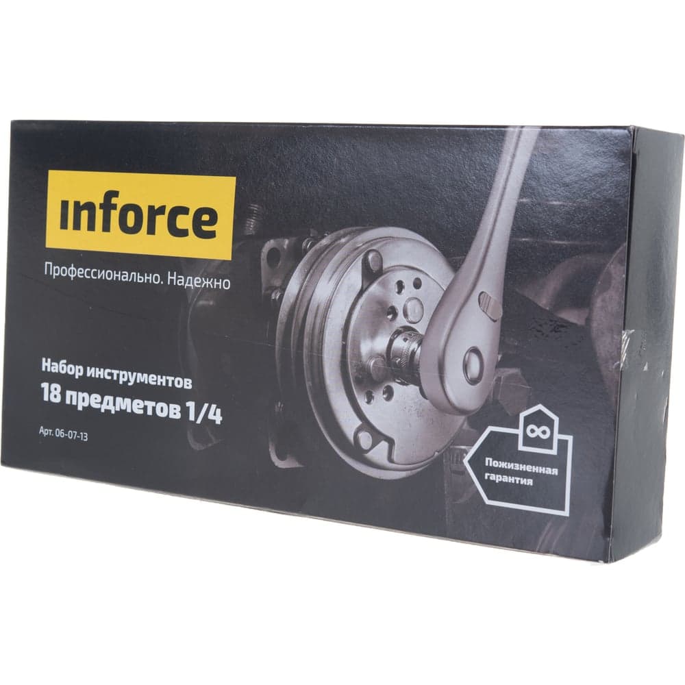 Набор инструментов 18 предметов 1/4" Inforce, Сталь Cr-V, Профессиональный, 06-07-13 — фото 23