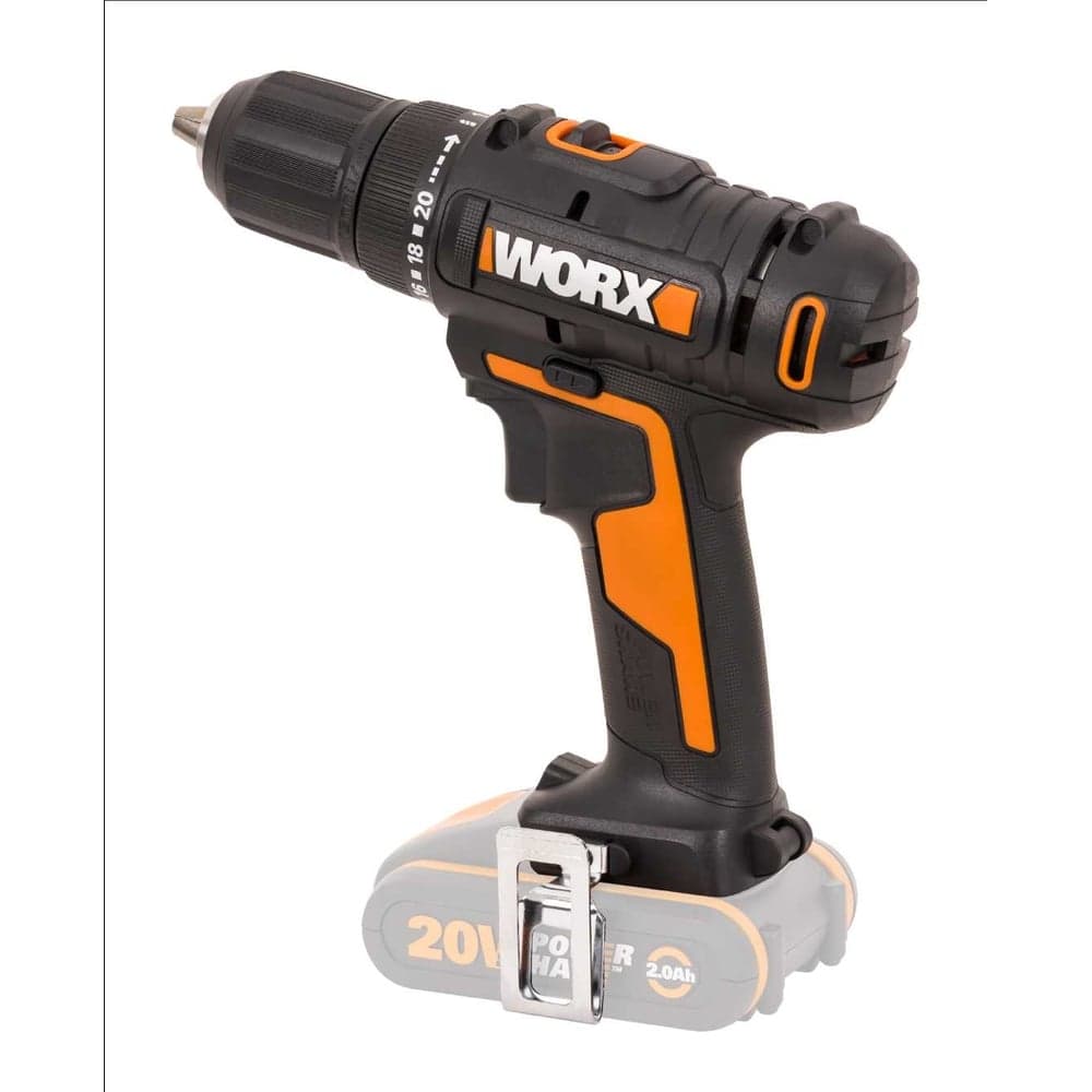 Аккумуляторная дрель-шуруповерт WORX 45Нм, 20В, без АКБ и ЗУ WX108.9 — фото 2