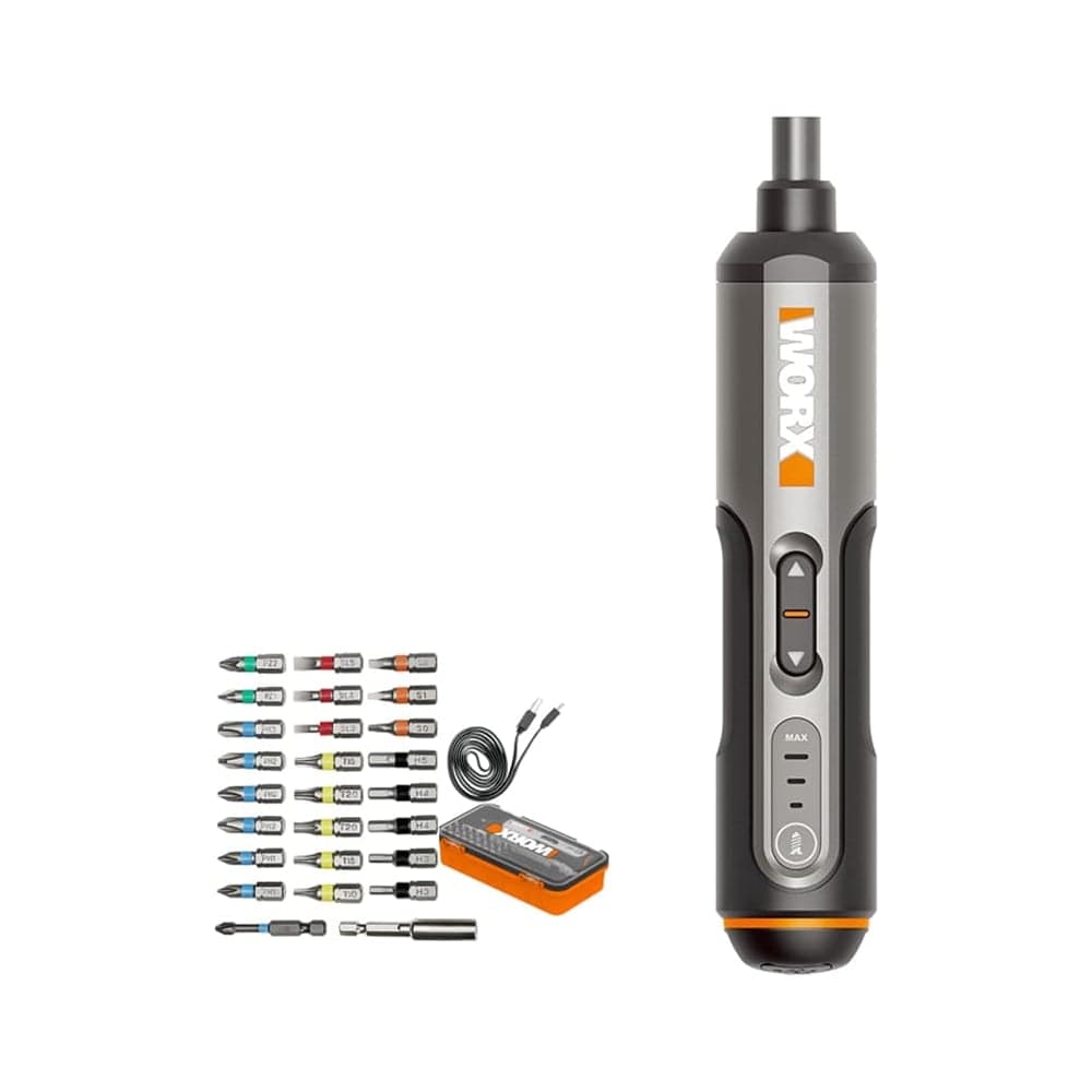Аккумуляторная отвертка WORX 4В, 2,5Нм, 1,5Ач, набор оснастки WX240 — фото 11