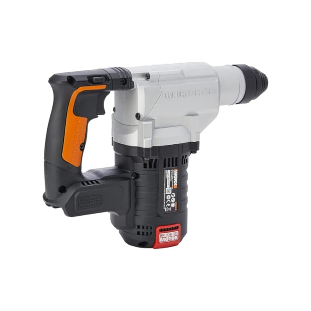 Аккумуляторный бесщеточный перфоратор WORX 20В, 4Ач x2, ЗУ 2А, кейс WX380 — фото 2