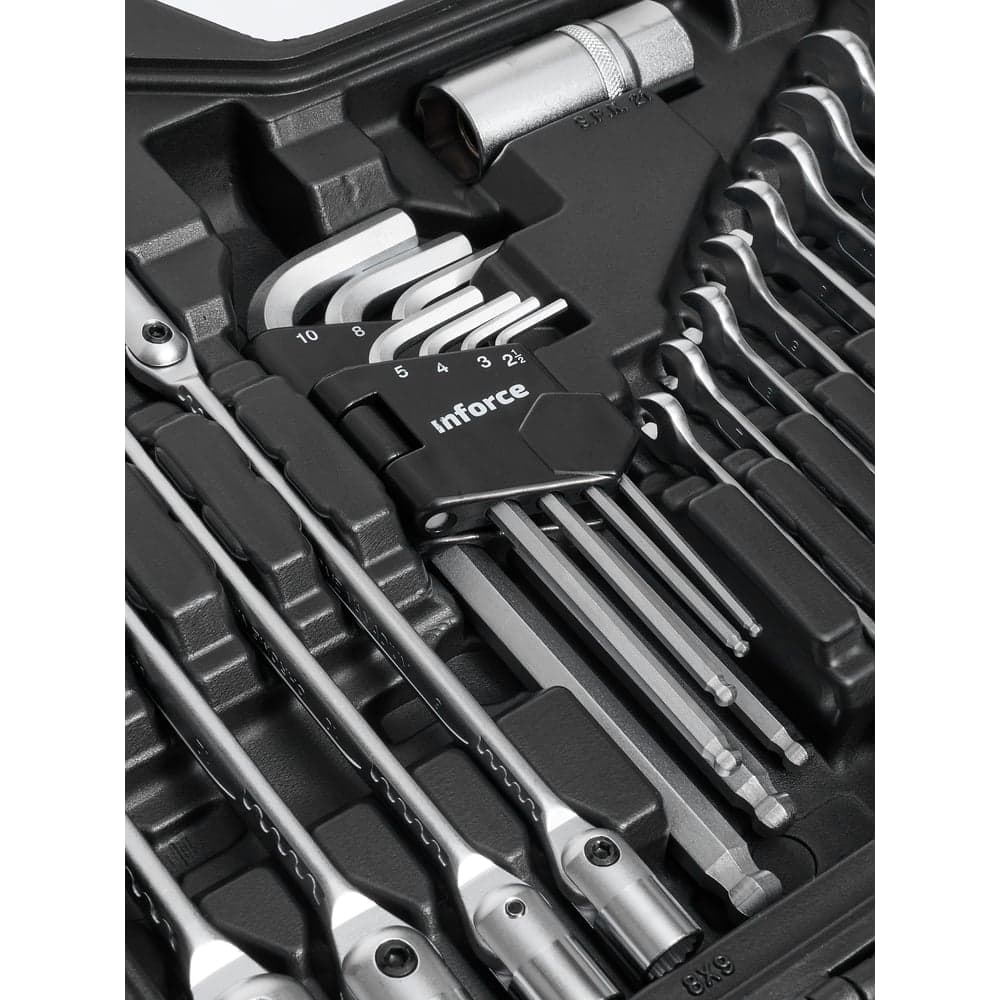 Набор инструментов Inforce 85 предметов 1/2", 1/4" Inforce, Сталь Cr-V, Профессиональный, 06-07-14 — фото 19