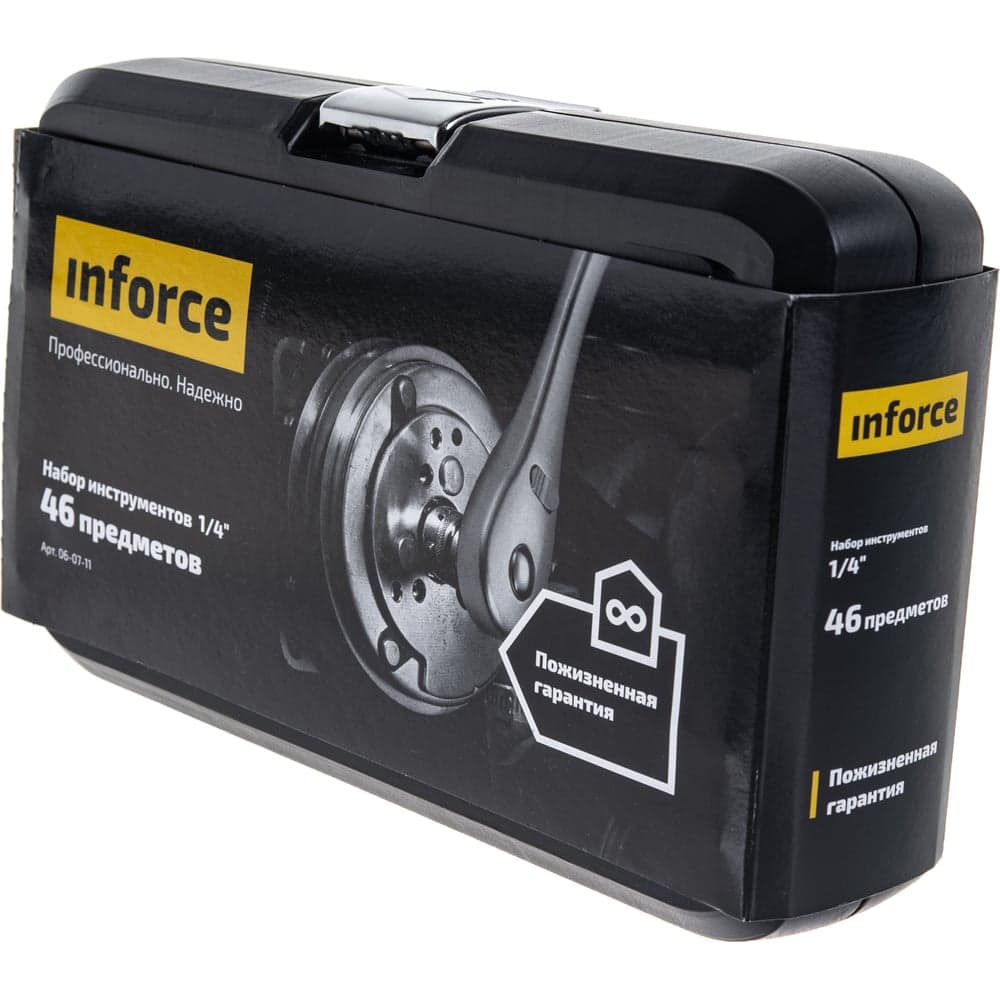 Набор инструментов Inforce 46 предметов 1/4" Inforce, Сталь Cr-V, Профессиональный, 06-07-11 — фото 25