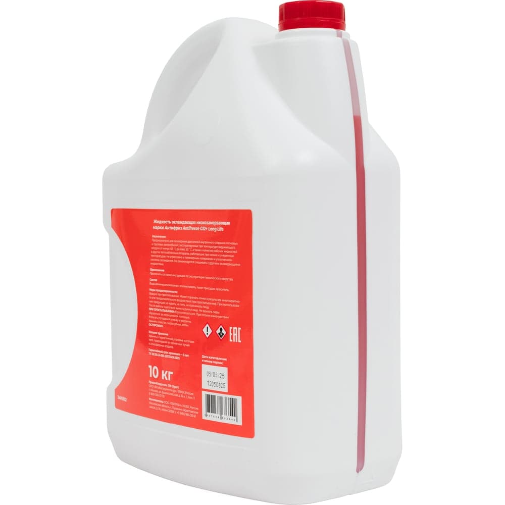 Жидкость охлаждающая низкозамерзающая марки Антифриз Antifreeze G12+ Long Life, 10кг., Gigant GAR-1210 — фото 6