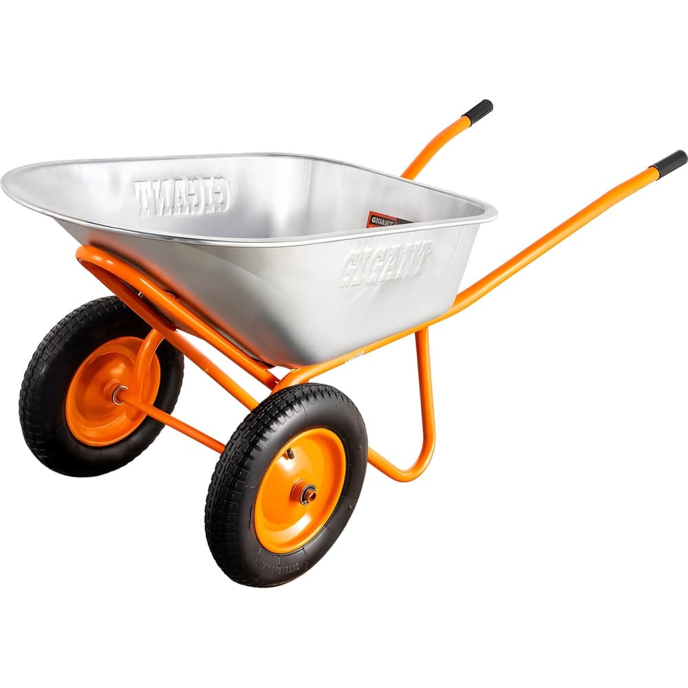 Строительная двухколесная тачка Gigant 110л, 200 кг, пневматические колеса GX-02 — фото 1