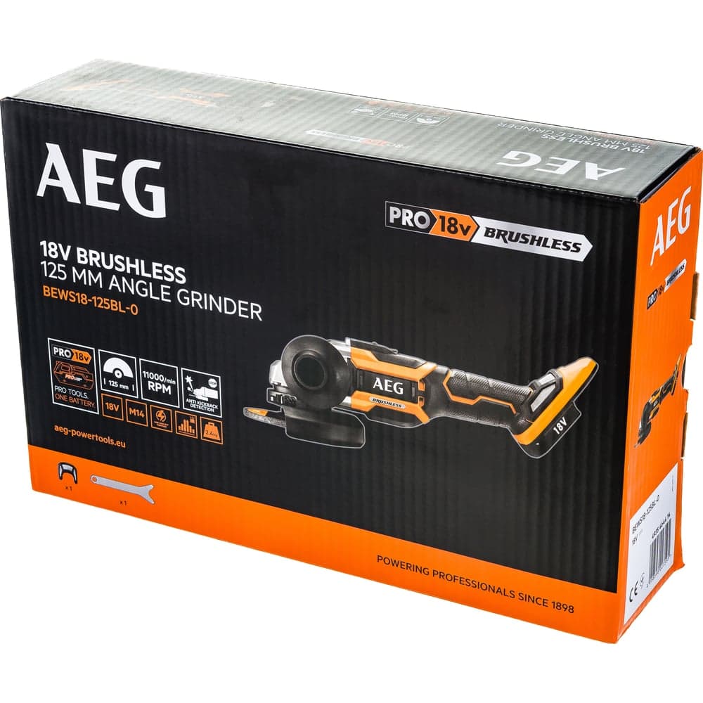Бесщеточная угловая шлифмашина AEG BEWS18-125BL-0 4935464414 — фото 15