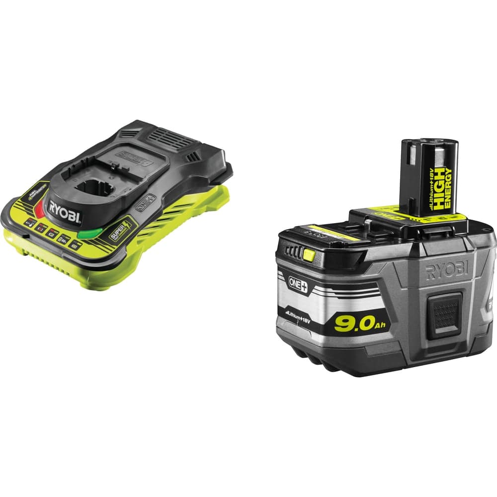 Набор Ryobi ONE+ RC18150-190 5133004421 аккумулятор (18 В, 9.0 A*ч; Li-Ion) и зарядное устройство RC18-150 — фото 1